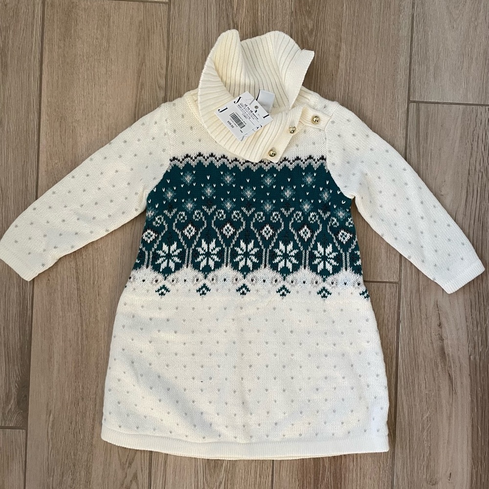 NWT Janie and Jack Toddler Sweater Dress